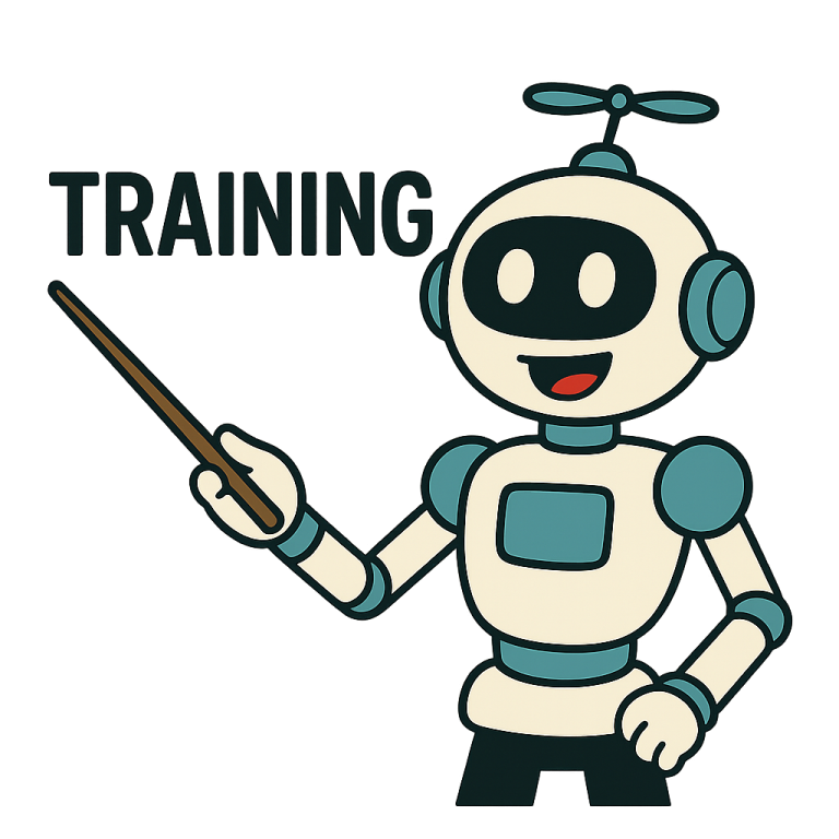 Eduflow de robot die training geeft voor Eduflow Consultancy
